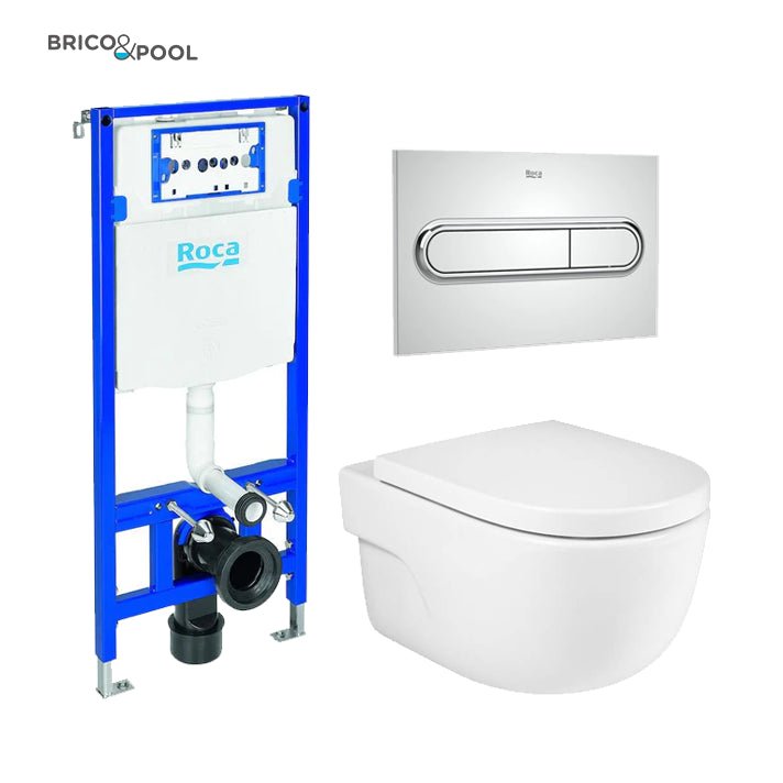 Roca - Inodoro completo Meridian rimless suspendido - BricoandPool