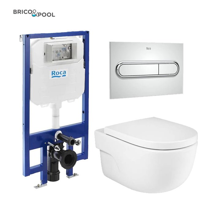 Roca - Inodoro completo Meridian rimless suspendido - BricoandPool