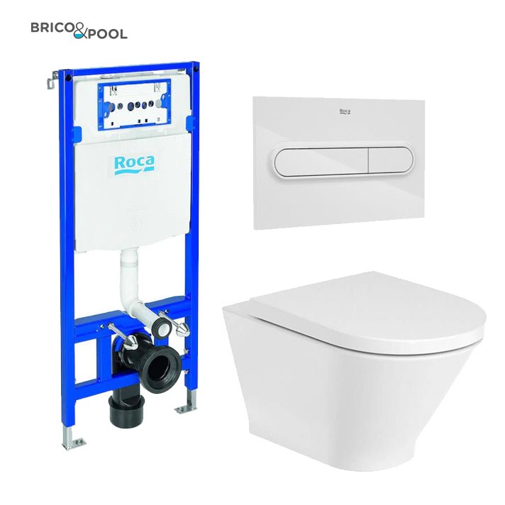 Roca - Inodoro completo The Gap Round suspendido rimless - BricoandPool