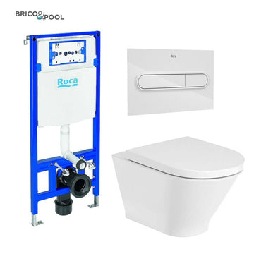 Roca - Inodoro completo The Gap Round suspendido rimless - BricoandPool