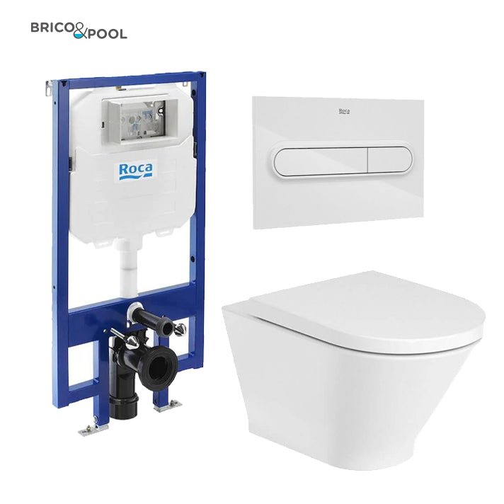 Roca - Inodoro completo The Gap Round suspendido rimless - BricoandPool