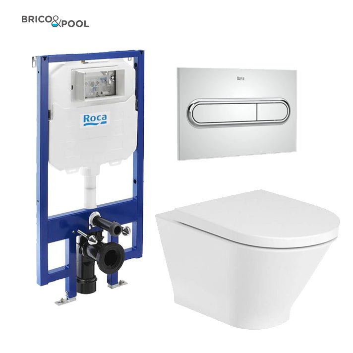 Roca - Inodoro completo The Gap Round suspendido rimless - BricoandPool