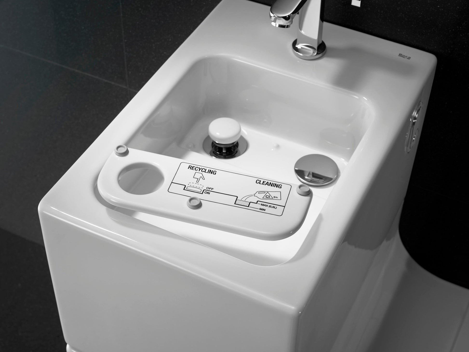 Roca - Inodoro y lavabo W + W suspendido (incluye tapa y grifería de lavabo) - BricoandPool