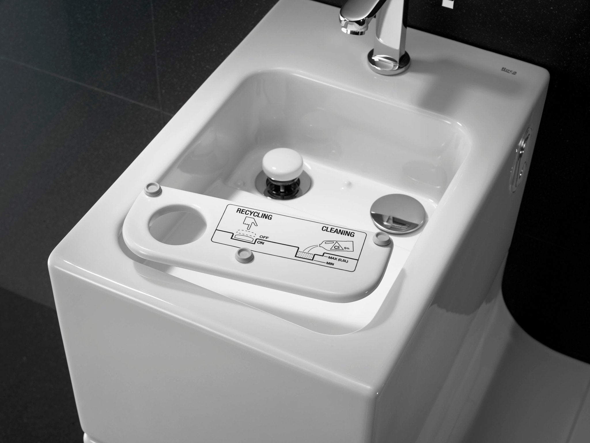 Roca - Inodoro y lavabo W + W suspendido (incluye tapa y grifería de lavabo) - BricoandPool