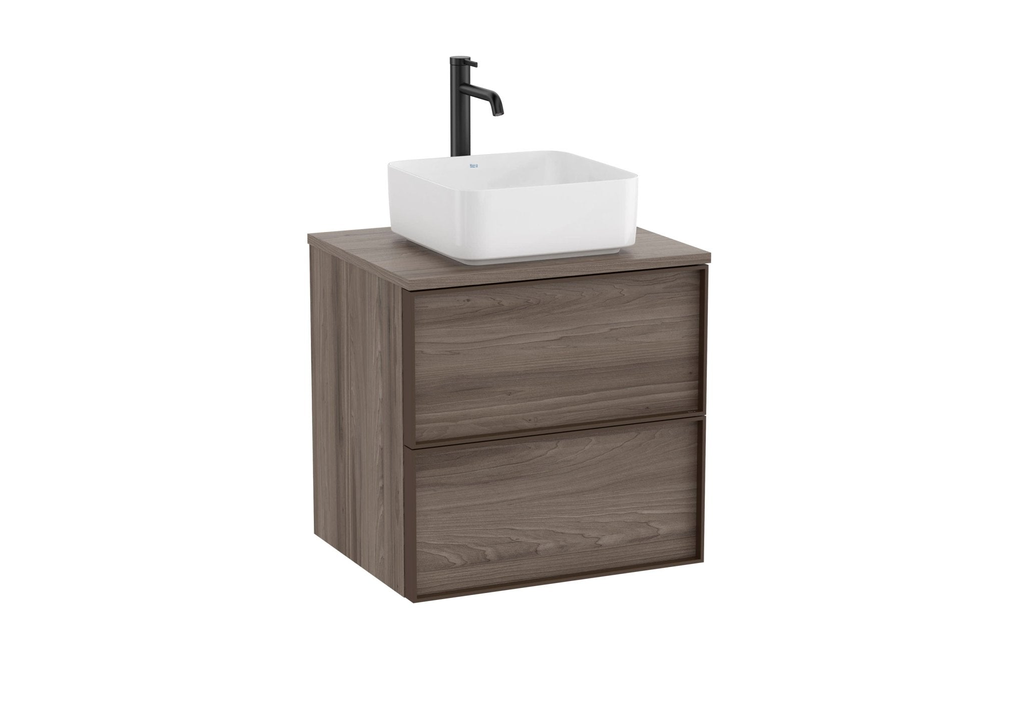 Roca - Inspira Mueble base de dos cajones para lavabo de encimera o sobre encimera - BricoandPool