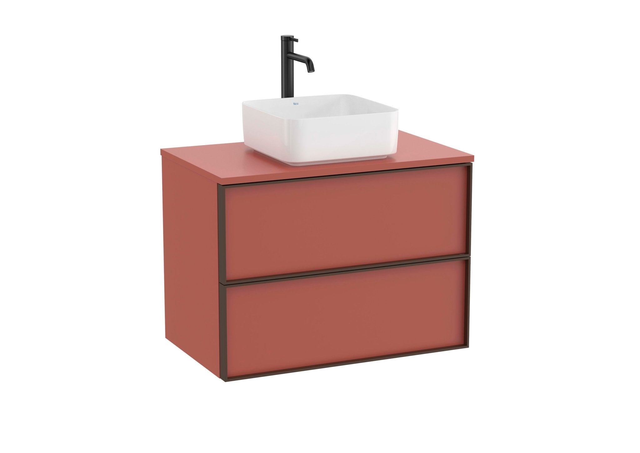 Roca - Inspira Mueble base de dos cajones para lavabo de encimera o sobre encimera - BricoandPool