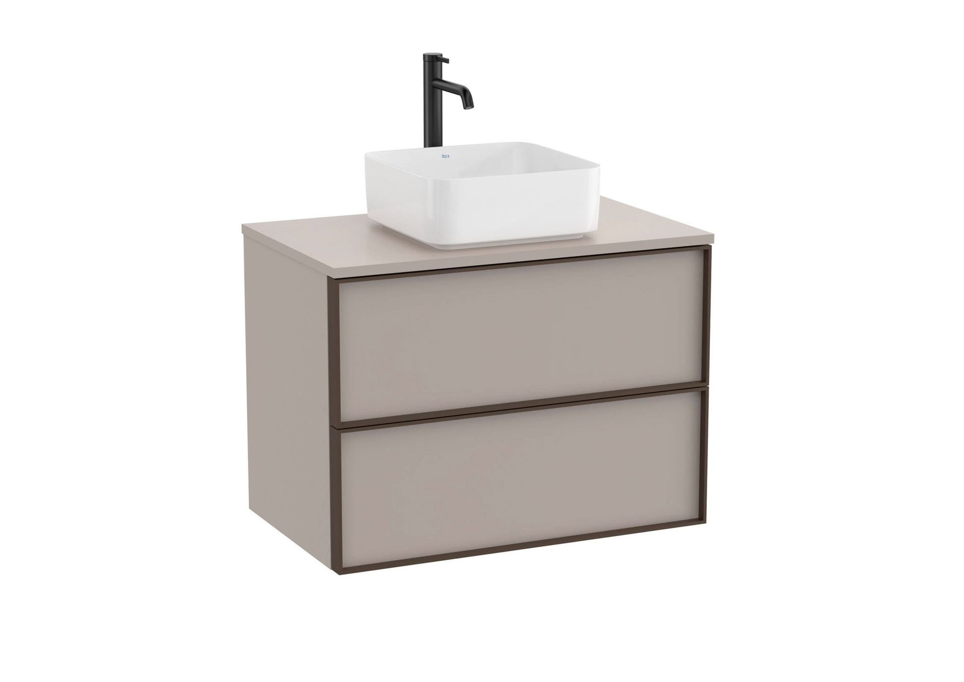 Roca - Inspira Mueble base de dos cajones para lavabo de encimera o sobre encimera - BricoandPool