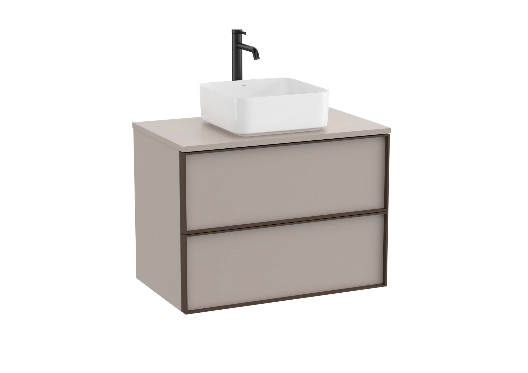 Roca - Inspira Mueble base de dos cajones para lavabo de encimera o sobre encimera - BricoandPool