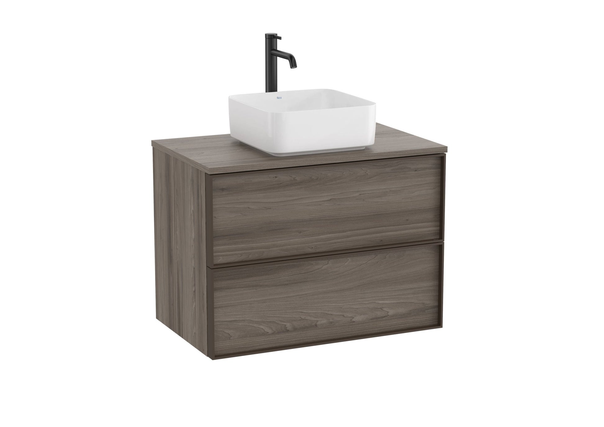 Roca - Inspira Mueble base de dos cajones para lavabo de encimera o sobre encimera - BricoandPool