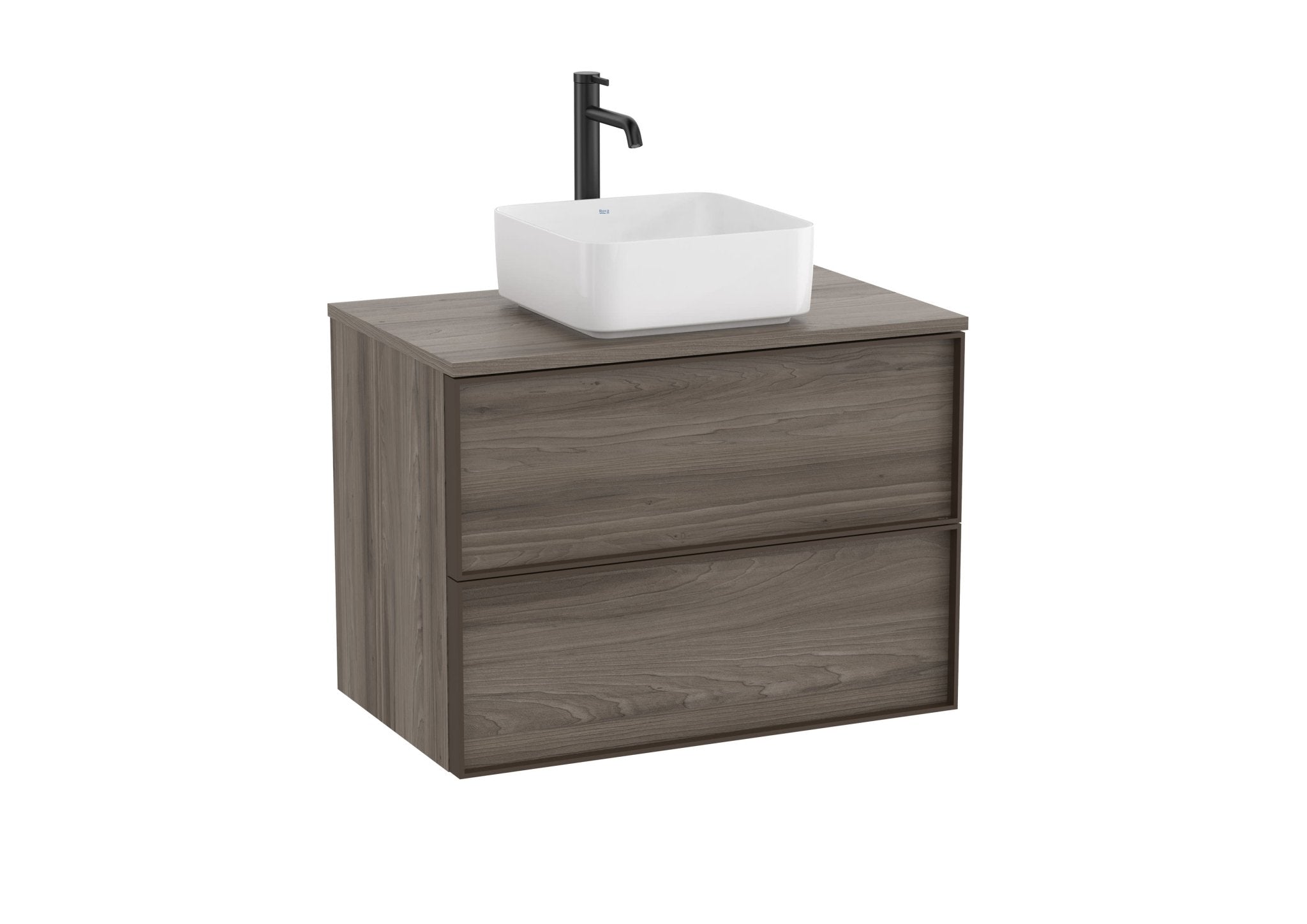 Roca - Inspira Mueble base de dos cajones para lavabo de encimera o sobre encimera - BricoandPool