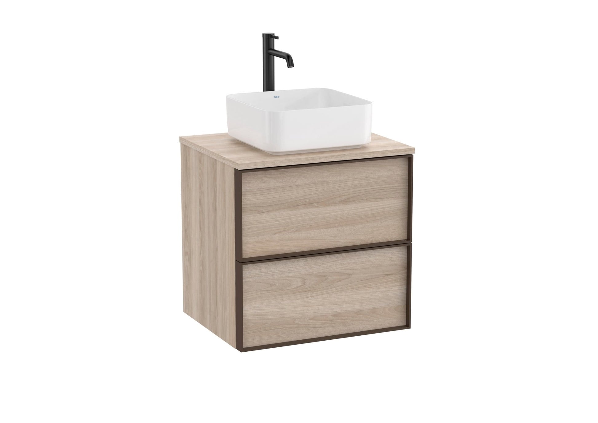 Roca - Inspira Mueble base de dos cajones para lavabo de encimera o sobre encimera - BricoandPool