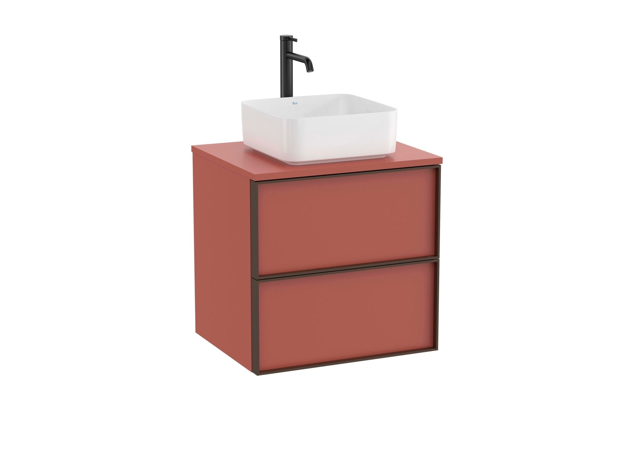 Roca - Inspira Mueble base de dos cajones para lavabo de encimera o sobre encimera - BricoandPool