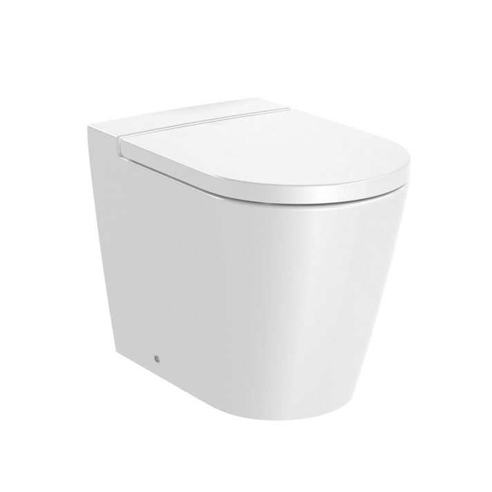 Roca - Inspira Round Rimless adosada a pared tanque alto - BricoandPool