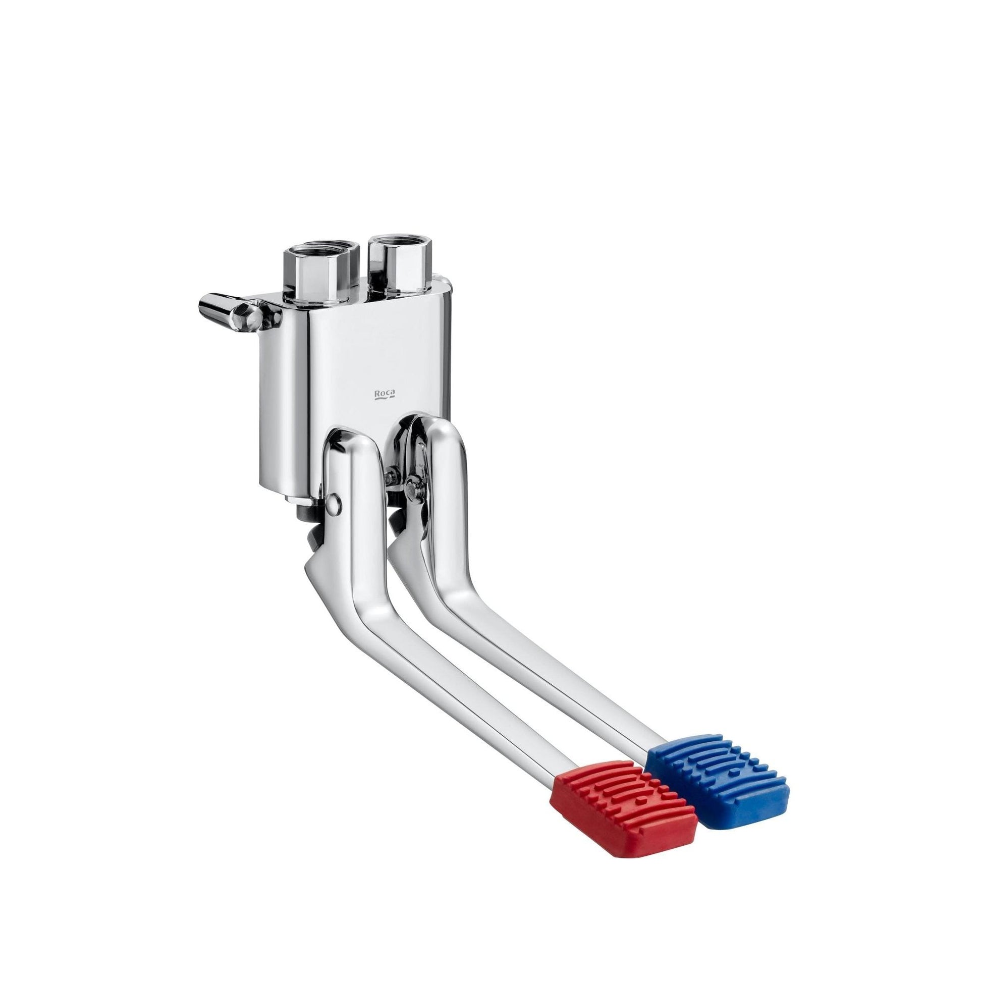 Roca - Instant Foot grifería temporizada de pedal para instalación a pared, cromado A505128700. - BricoandPool