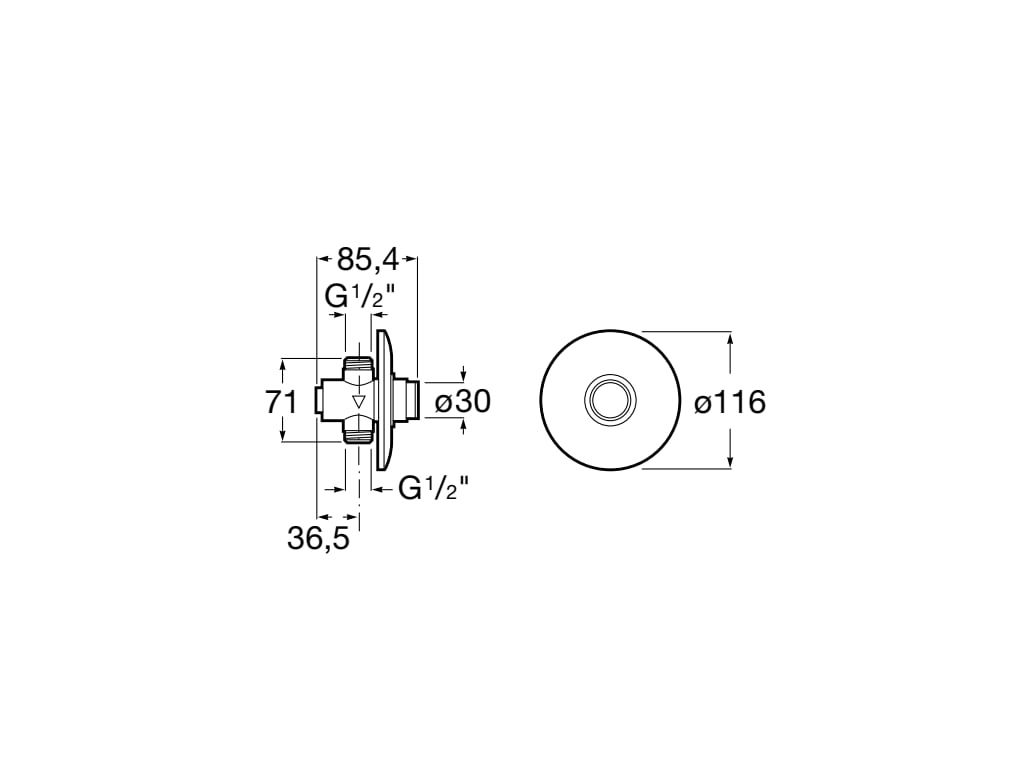 Roca - Instant grifería de paso recto temporizada empotrable para urinario con rosetón redondo, cromado A5A9077C00. - BricoandPool