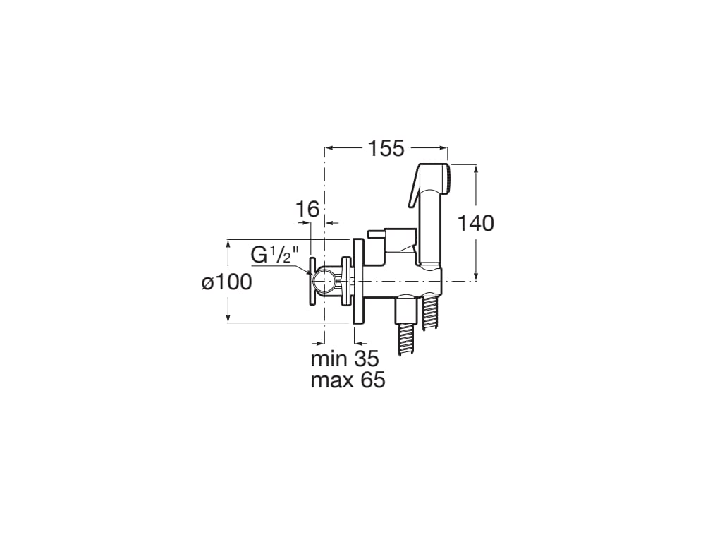 Roca - Kit de ducha bidé (1 salida) Be Fresh , Cromado A5B9461C00 - BricoandPool