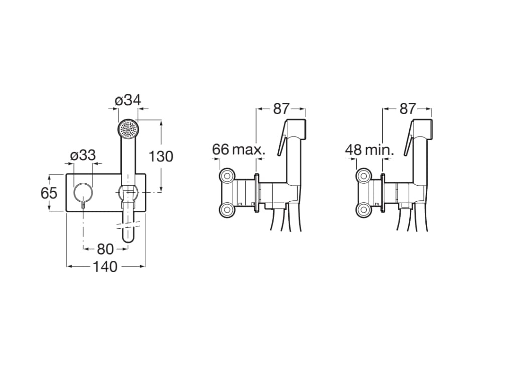Roca - Kit de ducha bidé (1 salida) progresivo Be Fresh , Cromado A5B9361C00 - BricoandPool