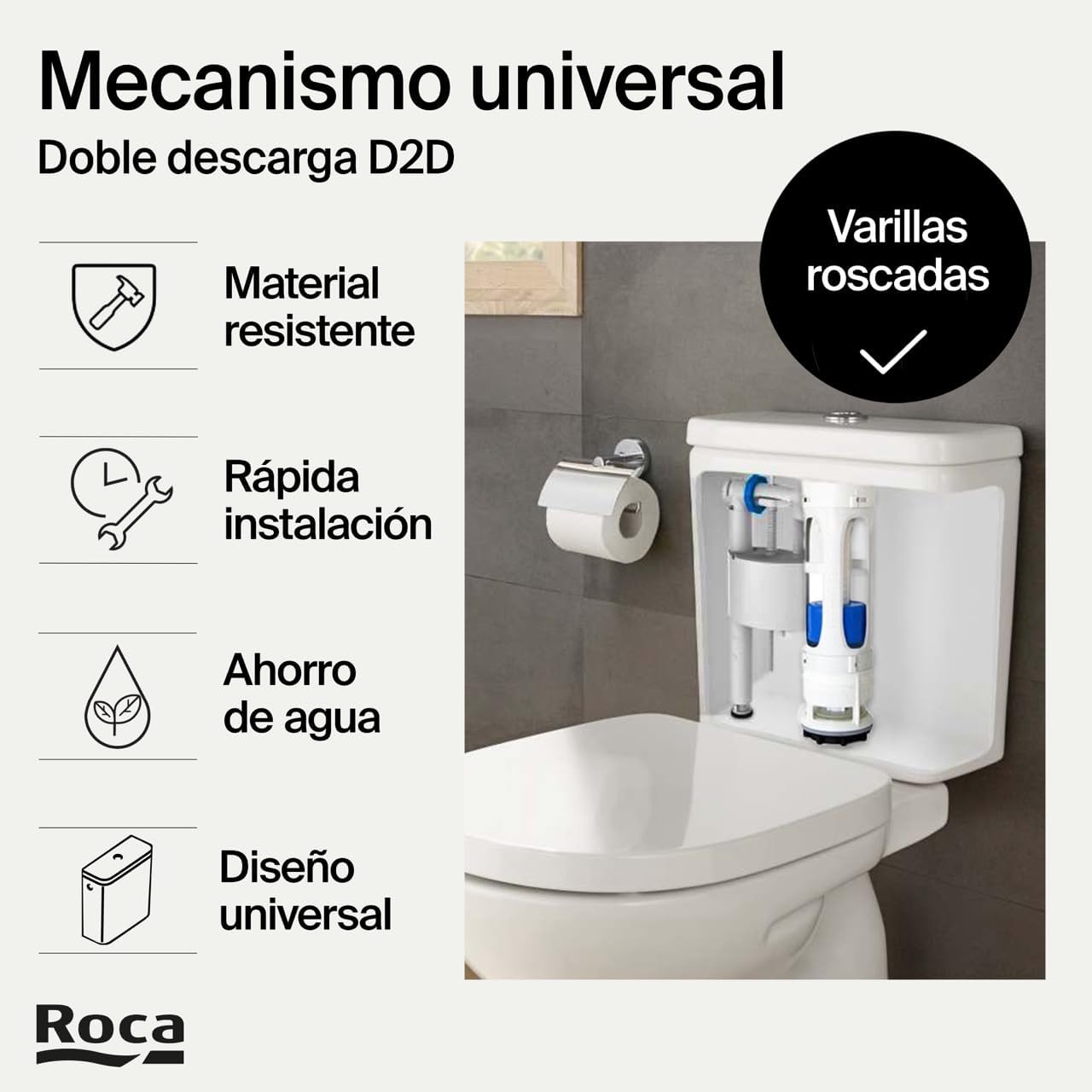 Roca - Kit Mecanismo Descarga AH0003400R - BricoandPool