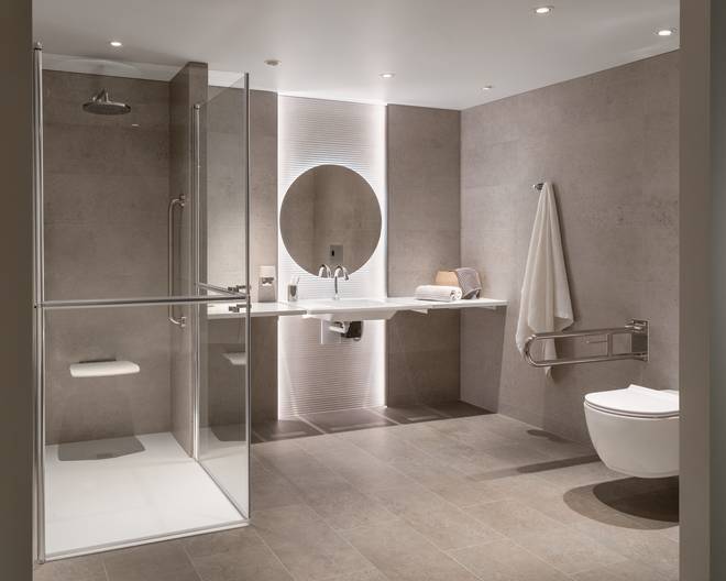 Roca - Lavabo Access de Stonex® mural - BricoandPool