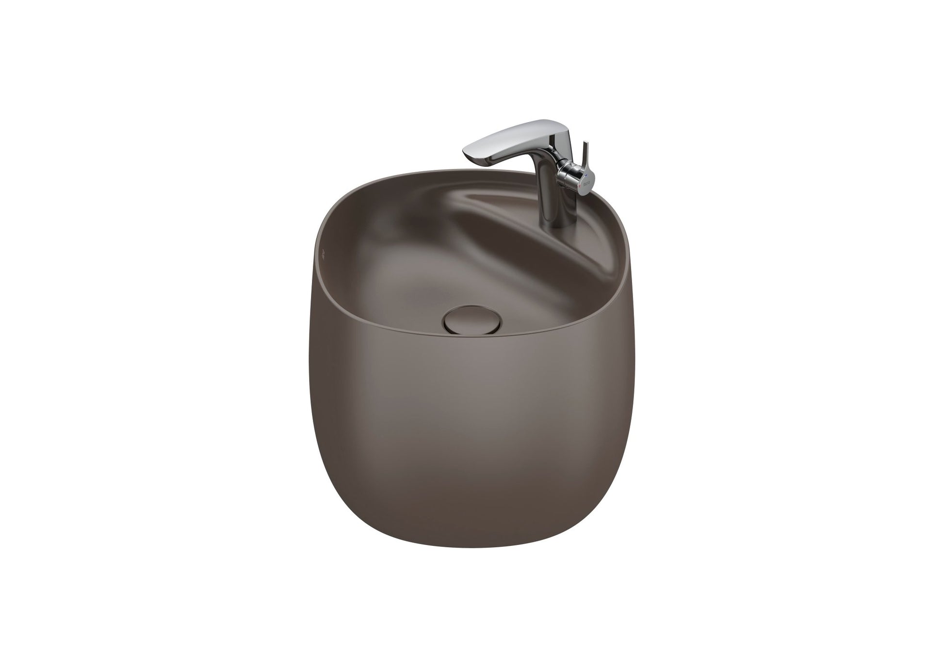 Roca - Lavabo Beyond de Fineceramic® mural con semipedestal integrado - BricoandPool