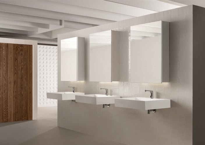 Roca - Lavabo Dash de Stonex® mural - BricoandPool