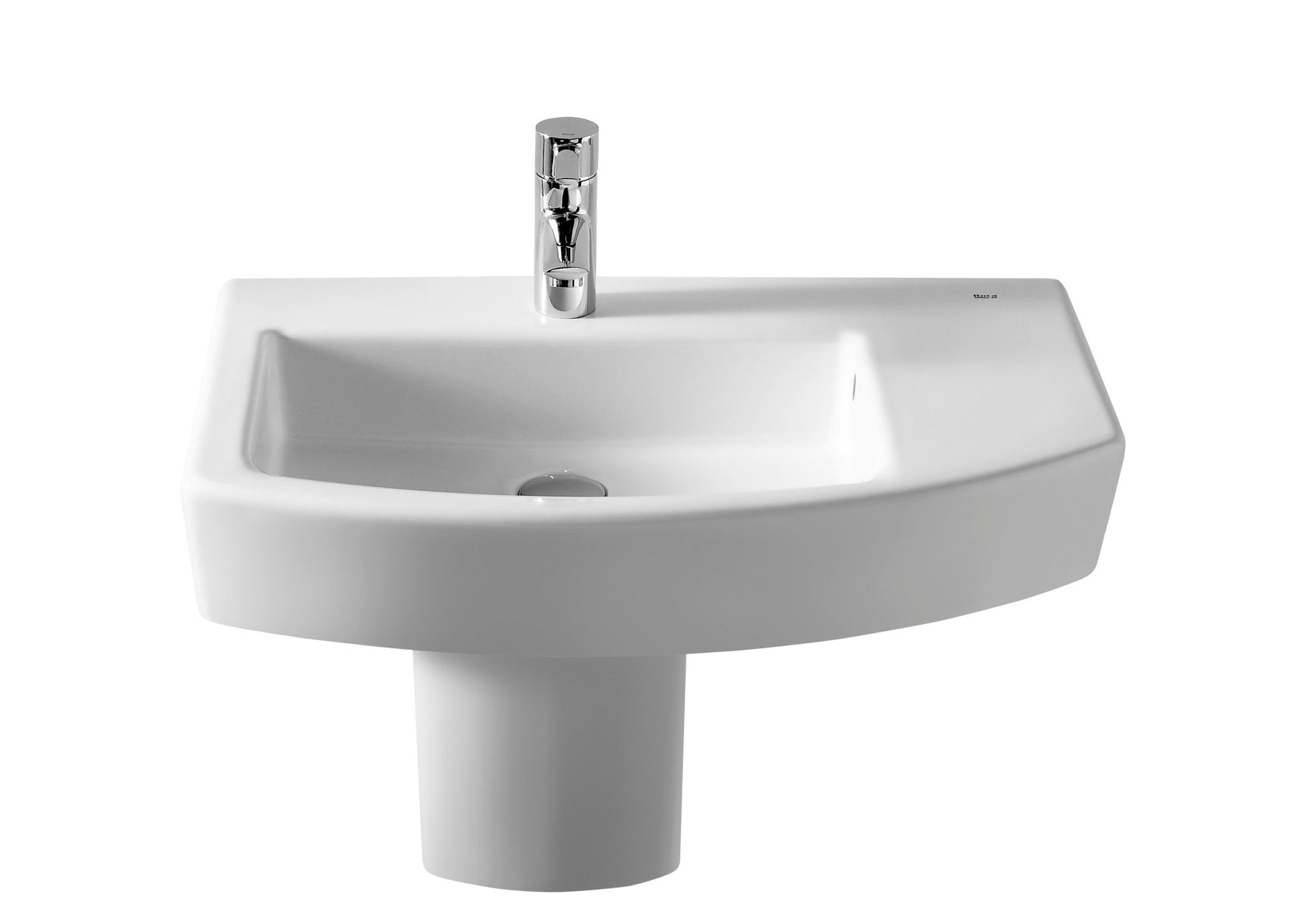 Roca - Lavabo Hall asimétrico mural o de sobre encimera - BricoandPool