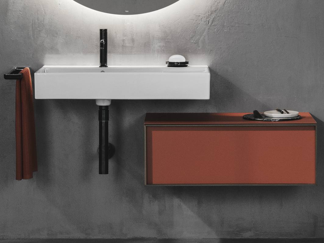 Roca - Lavabo Inspira asimétrico de Fineceramic® mural - BricoandPool