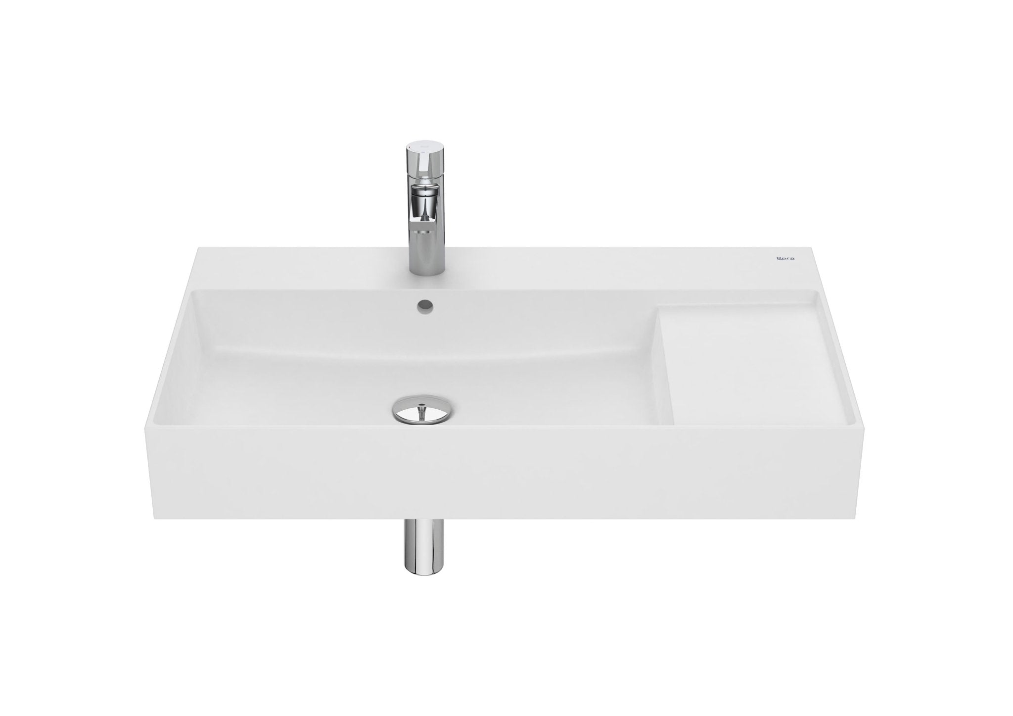 Roca - Lavabo Inspira asimétrico de Fineceramic® mural - BricoandPool