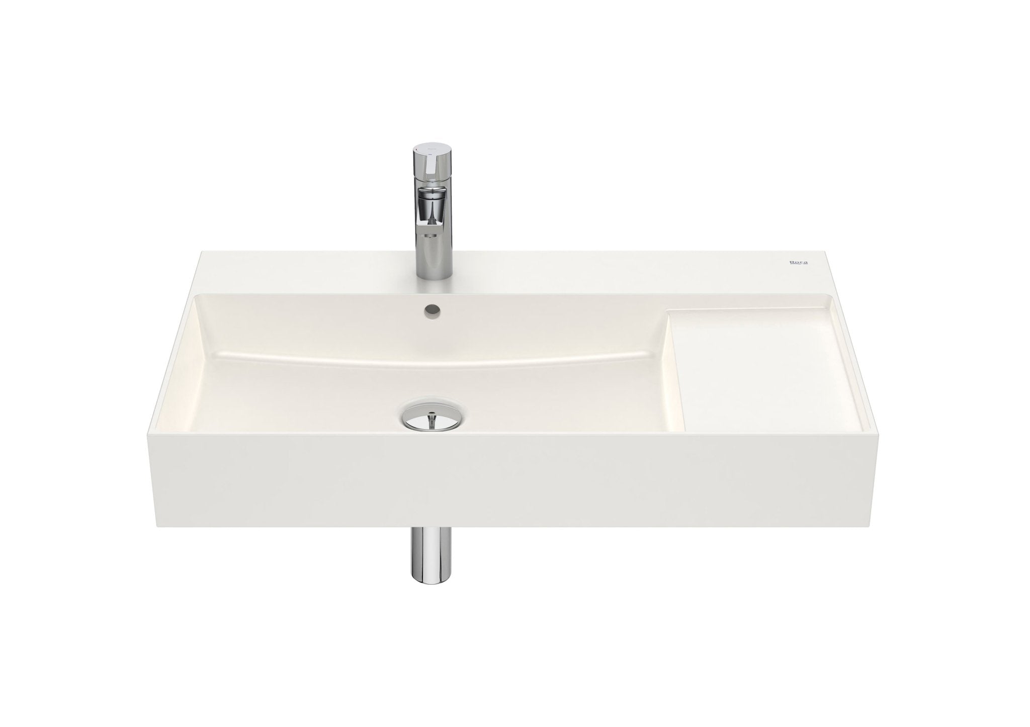 Roca - Lavabo Inspira asimétrico de Fineceramic® mural - BricoandPool