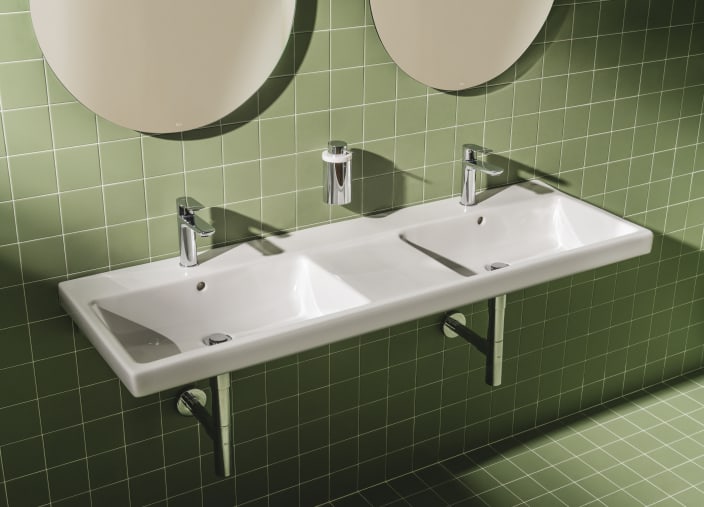 Roca - Lavabo The Gap mural doble - BricoandPool