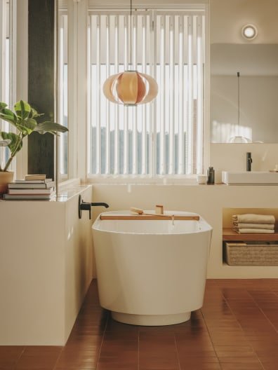 Roca - Lavabo Tura mural con dos orificios para grifería Blanco mate - BricoandPool