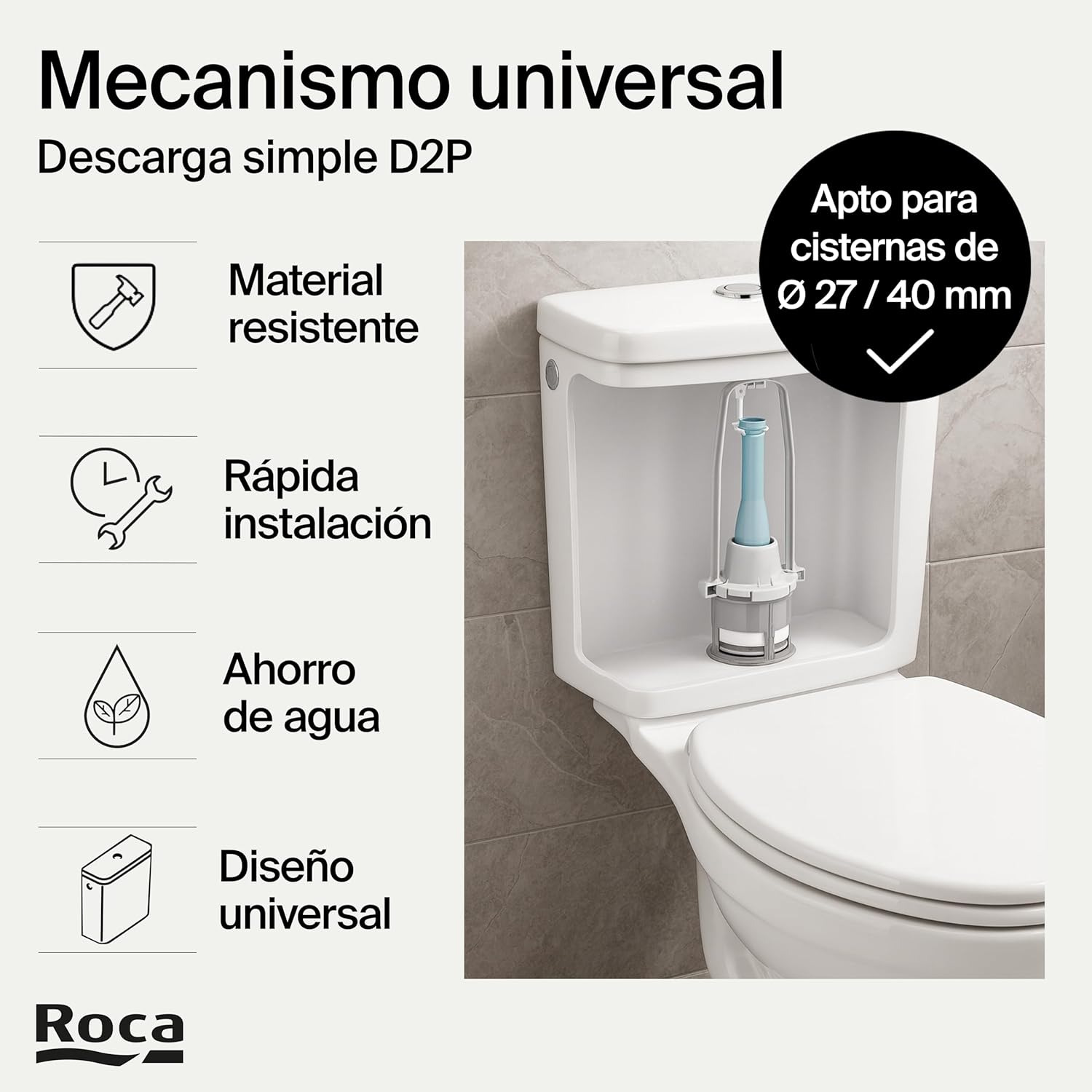 Roca - Mecanismo alimentación simple (A822502200) - BricoandPool