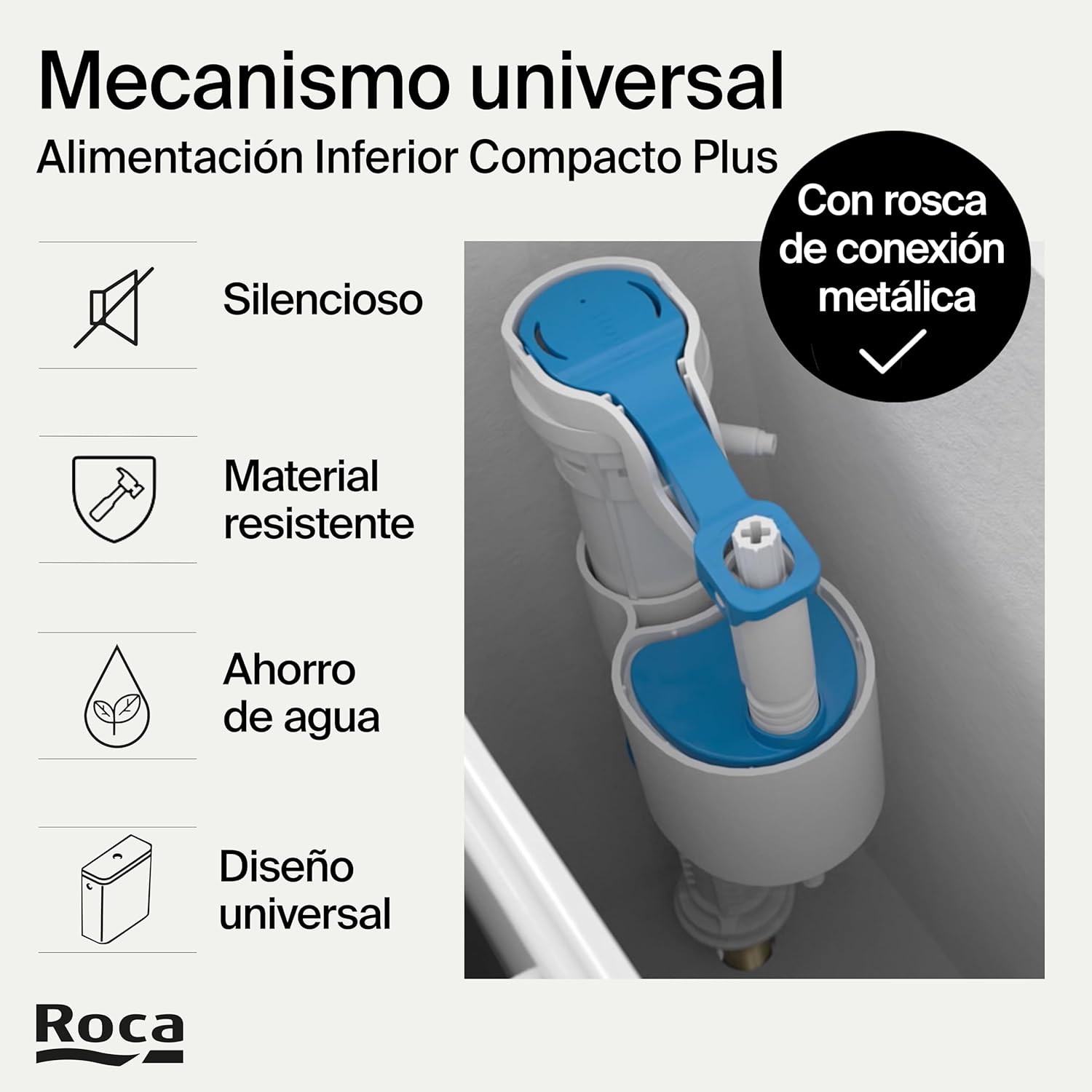Roca - Mecanismo de alimentación inferior (A822504400) - BricoandPool