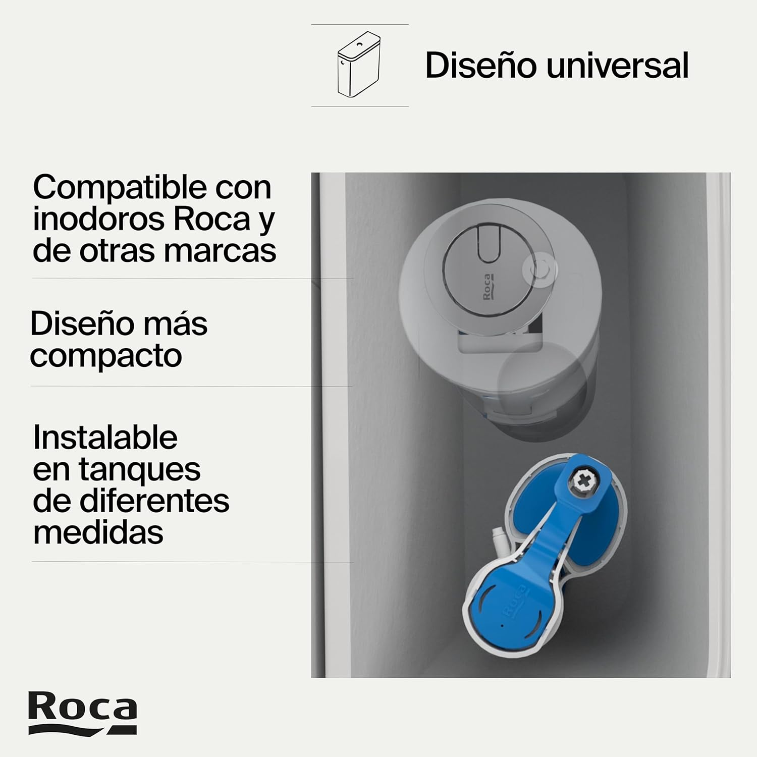 Roca - Mecanismo de alimentación inferior (A822504400) - BricoandPool