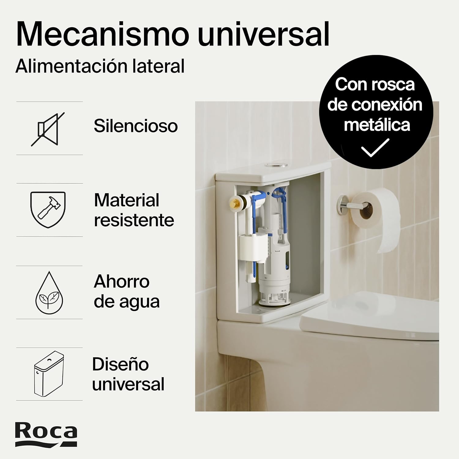 Roca - Mecanismo de alimentación lateral compacto A822504300 - BricoandPool