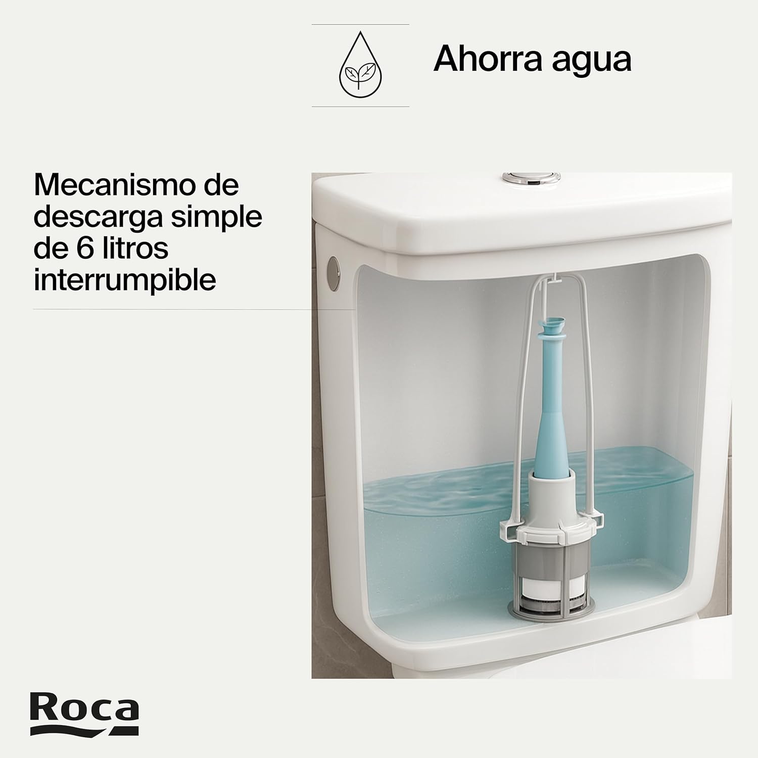 Roca - Mecanismo de descarga simple (AH0003200R) - BricoandPool