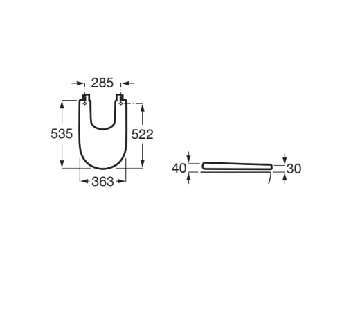 Roca - Meridian tapa de Supralit® para bidé con caída amortiguada - BricoandPool