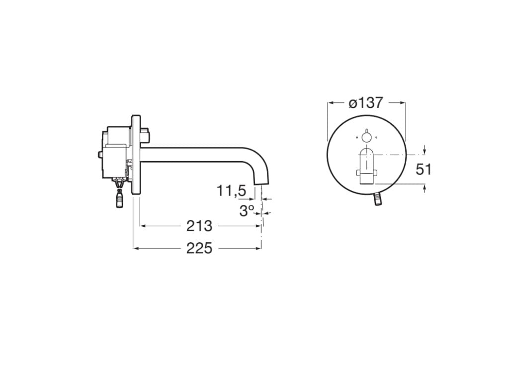 Roca - Mezclador empotrable eléctronico para lavabo Sentronic A5A4602C00 - BricoandPool