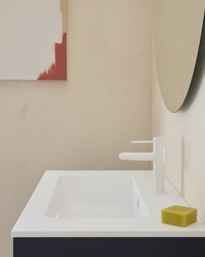 Roca - Mezclador monomando de cuerpo liso para lavabo Blanco, Nu A5A323FP30 - BricoandPool