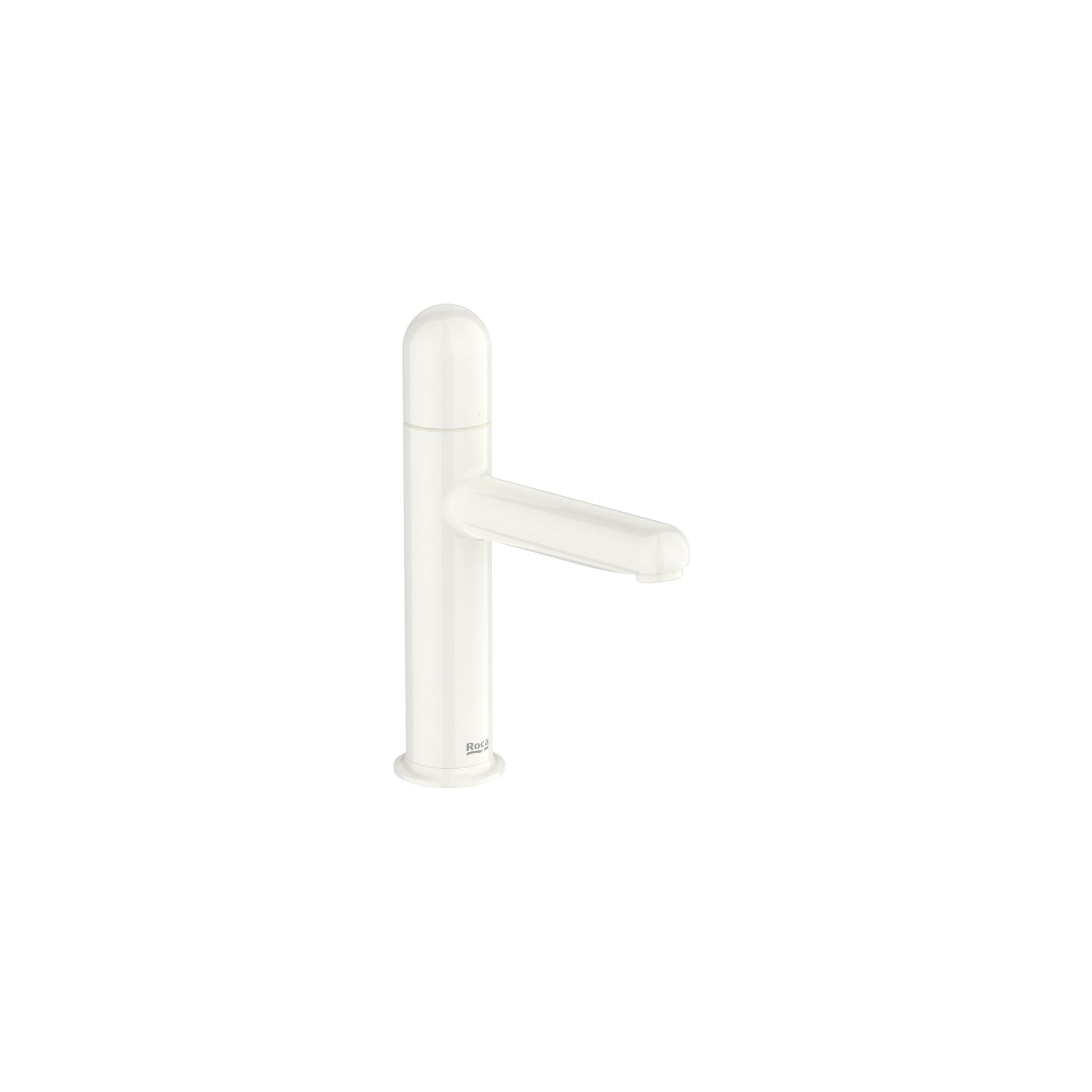 Roca - Mezclador monomando de cuerpo liso para lavabo con maneta Dome Blanco, Nu A5A3Y3FP30 - BricoandPool