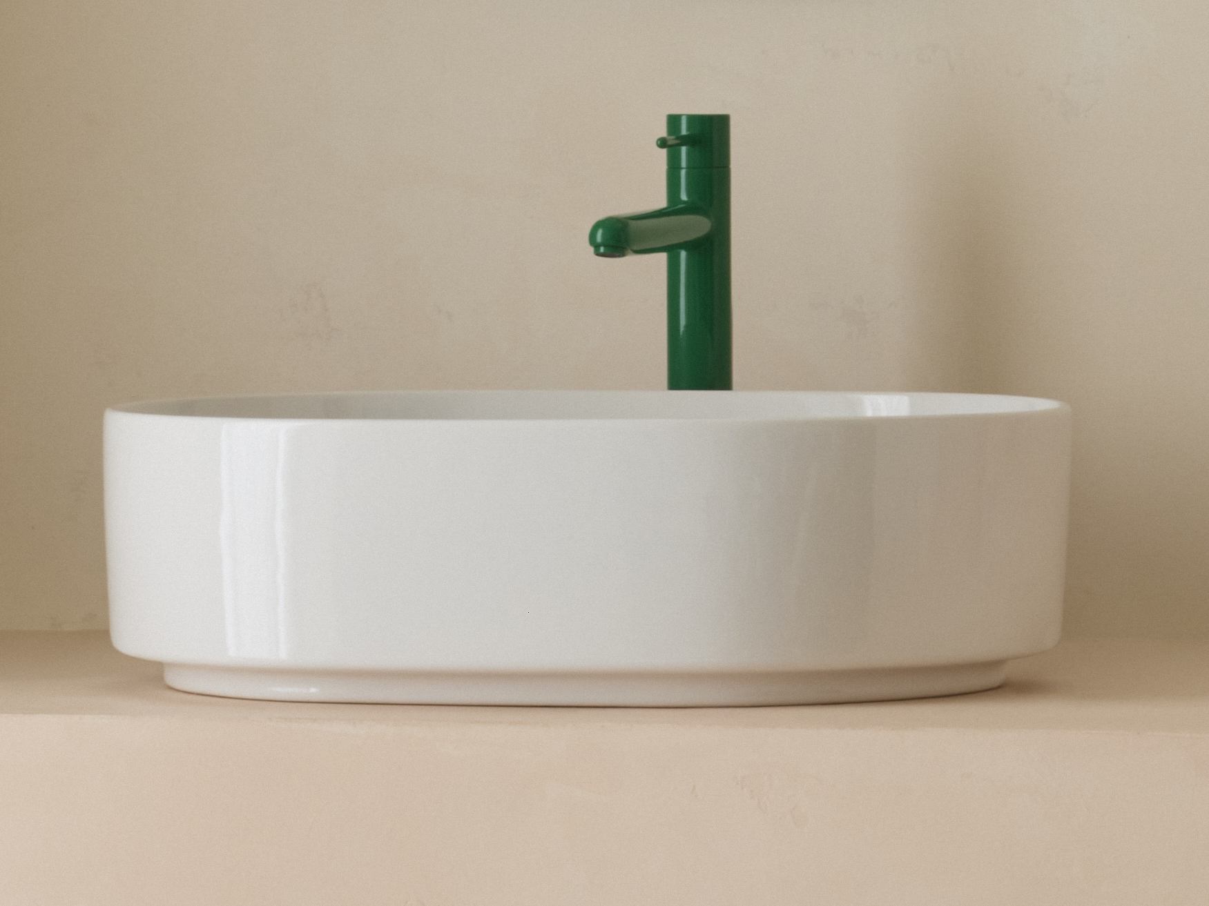 Roca - Mezclador monomando de cuerpo liso y caño alto para lavabo Verde Menta, Nu A5A343FP20 - BricoandPool