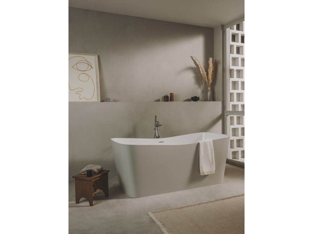 Roca - Mezclador monomando de pie para bañera con inversor automático Atlas A5A2790C00 - BricoandPool