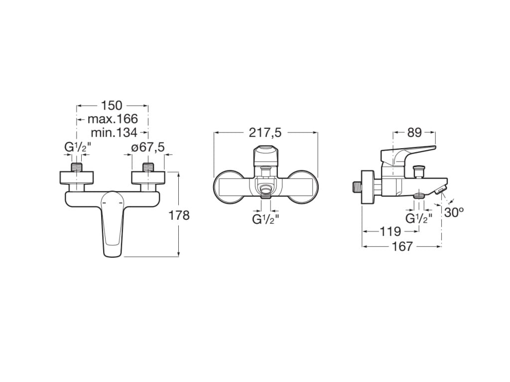 Roca - Mezclador monomando exterior Atlas A5A0290C00 - BricoandPool