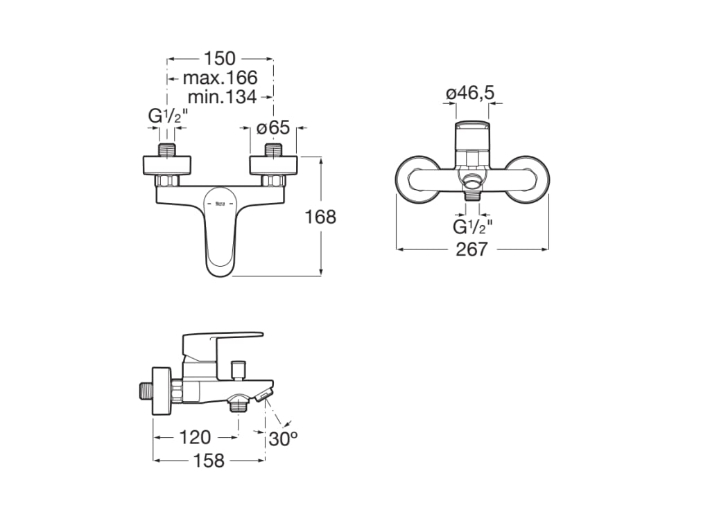Roca - Mezclador monomando exterior baño - ducha con inversor automático Victoria Plus A5A014FC00 - BricoandPool