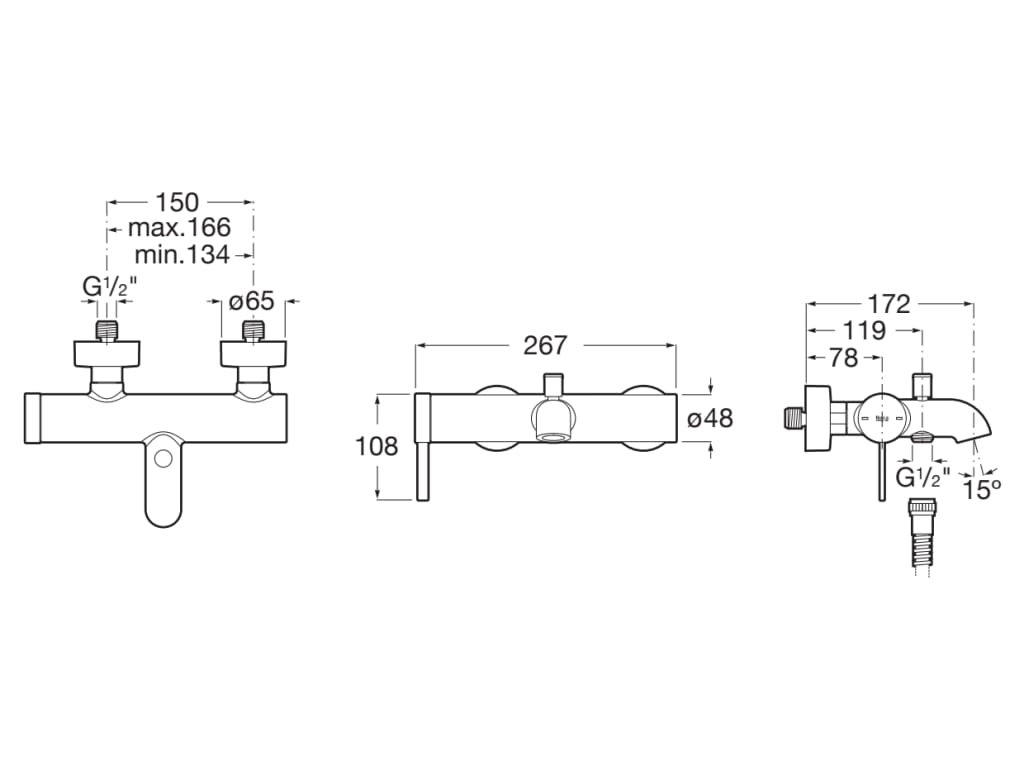 Roca - Mezclador monomando exterior para baño - ducha con inversor automático Ona Oro Rosado A5A029ERG0 - BricoandPool