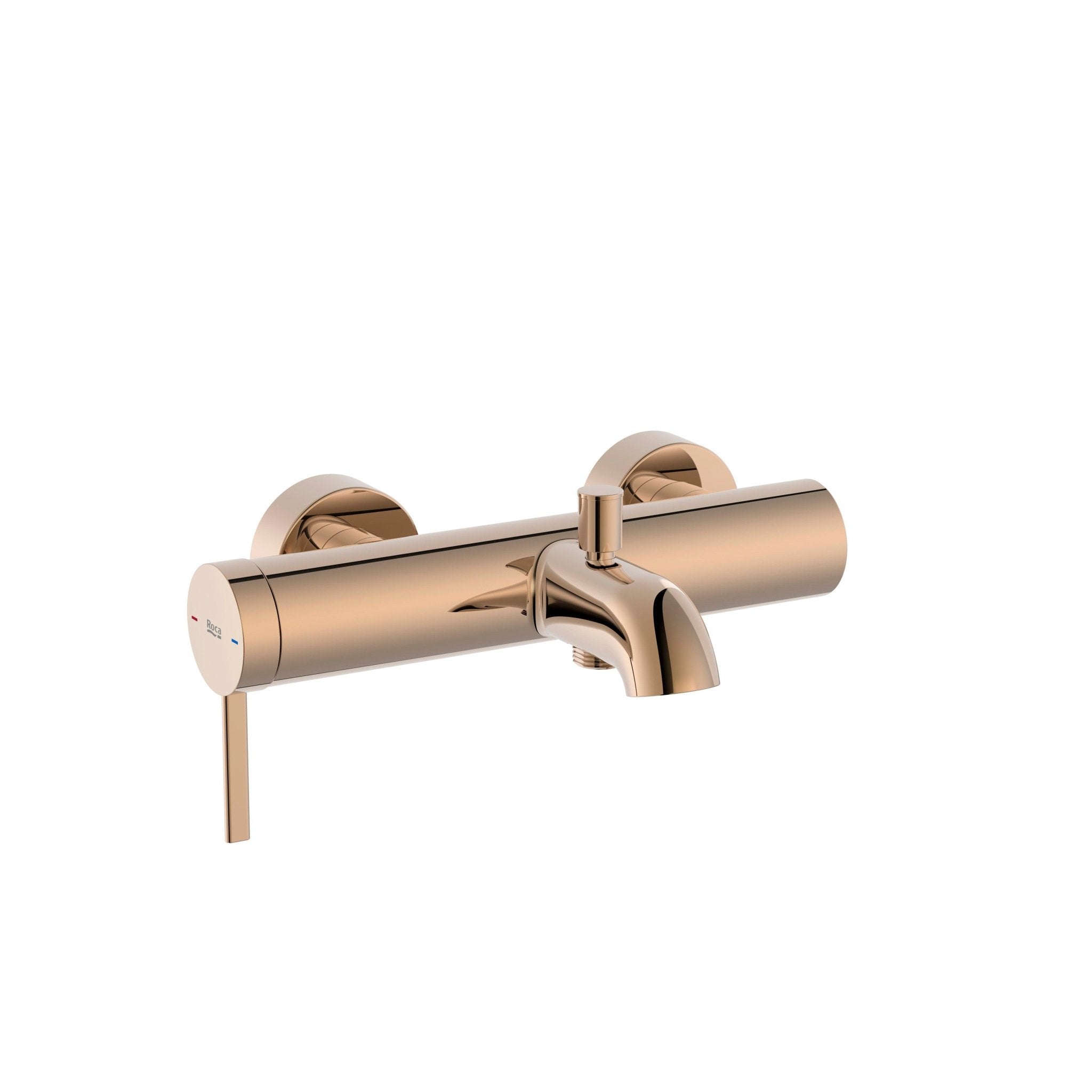 Roca - Mezclador monomando exterior para baño - ducha con inversor automático Ona Oro Rosado A5A029ERG0 - BricoandPool