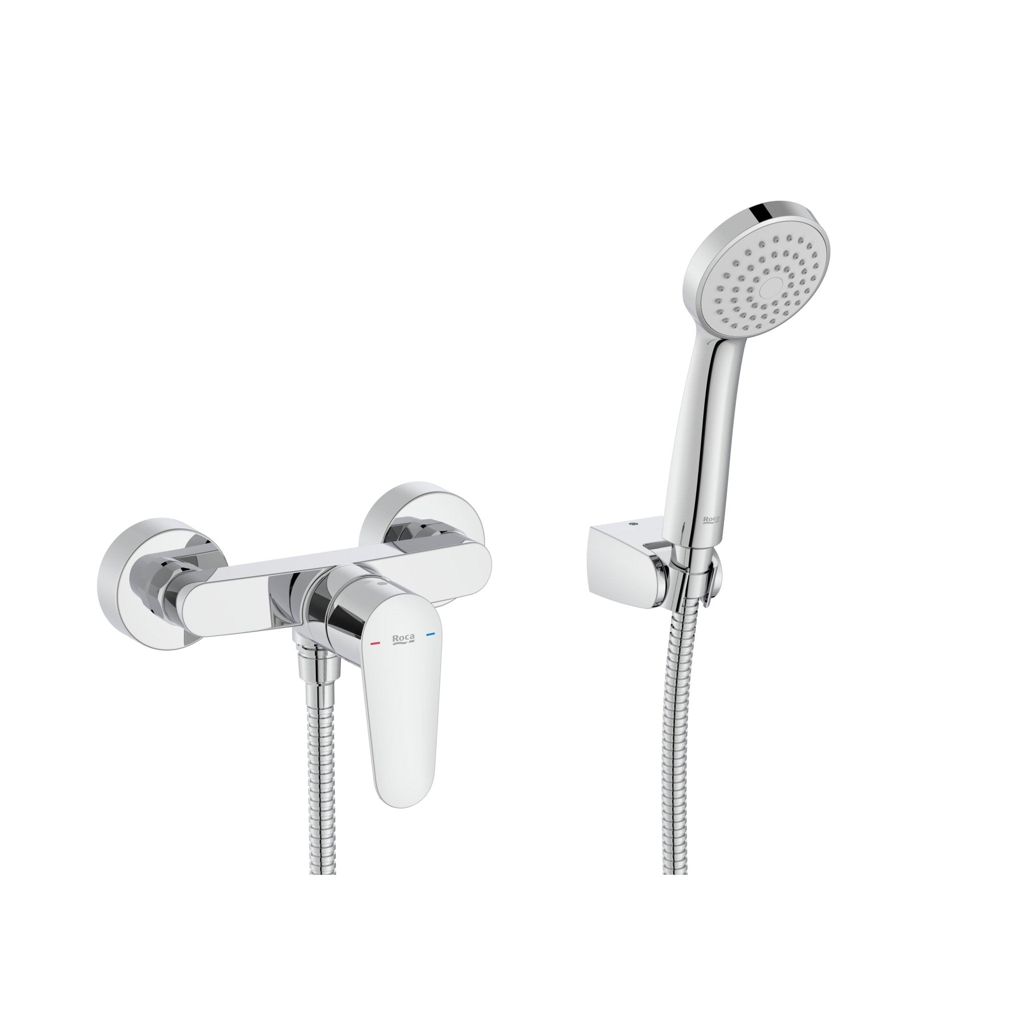 Roca - Mezclador monomando exterior para ducha con ducha de mano Victoria Plus A5A204FC00 - BricoandPool