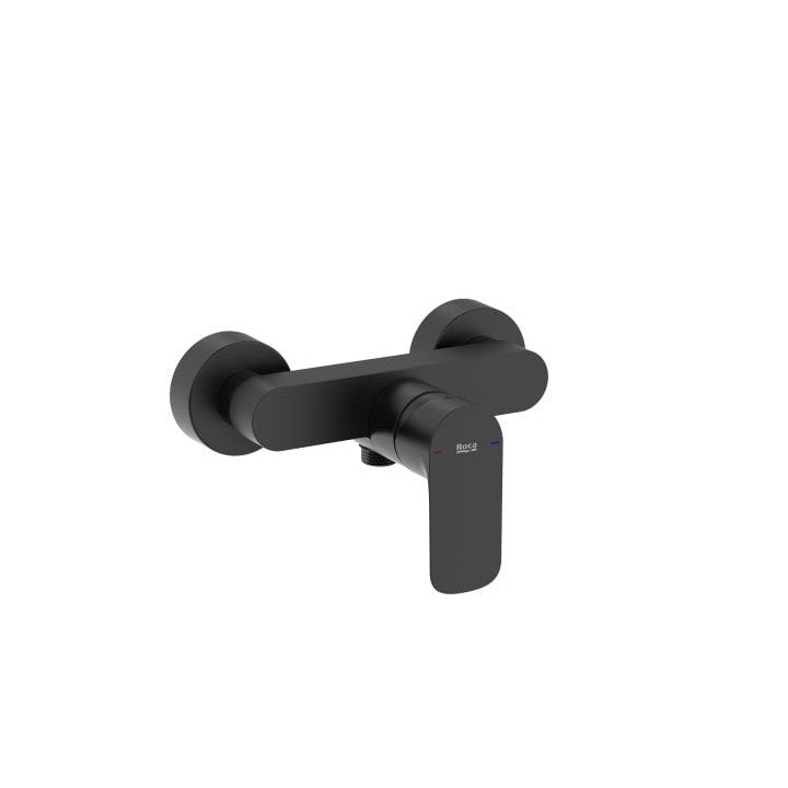 Roca - Mezclador monomando exterior para ducha negro mate Cala (fau) A5A216ENB0 - BricoandPool