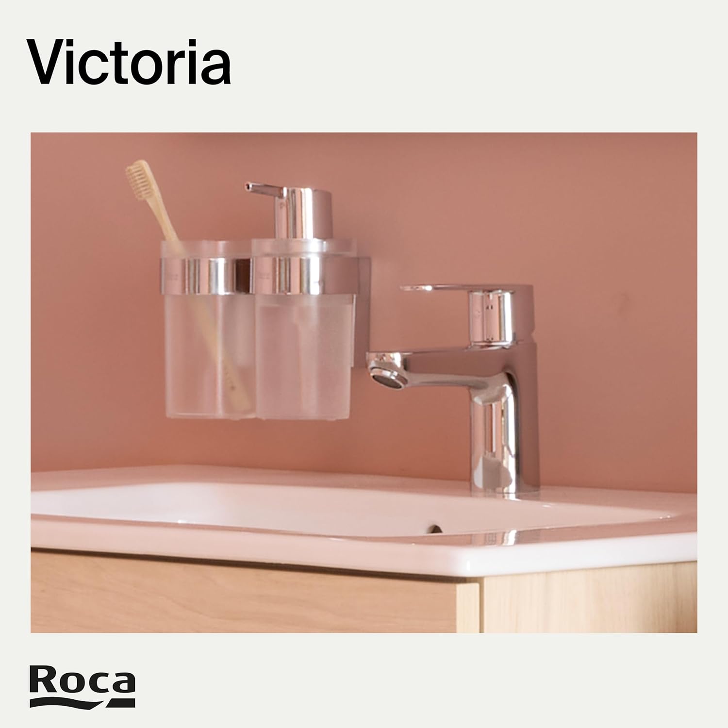 Roca - Mezclador monomando para lavabo con cuerpo liso Victoria Plus A5A324FC00 - BricoandPool