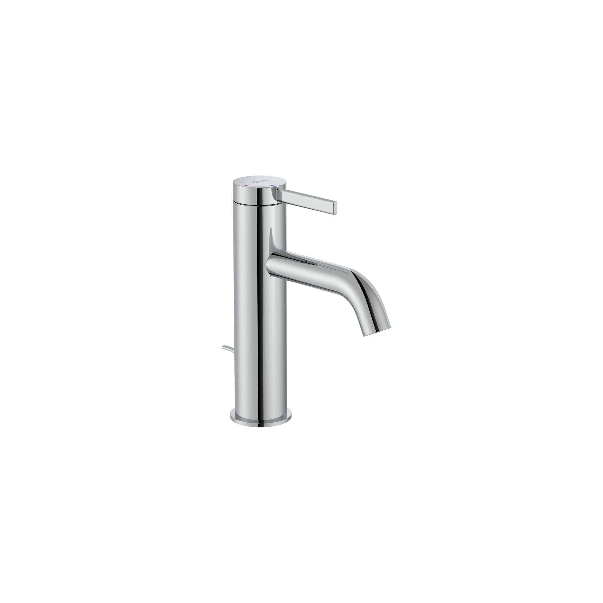 Roca - Mezclador monomando para lavabo con desagüe click - clack y cuerpo liso Ona, Cromado A5A3A9EC00 - BricoandPool